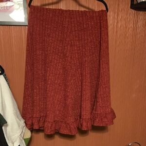 Anthropologie Textured A-Line Knit Skirt